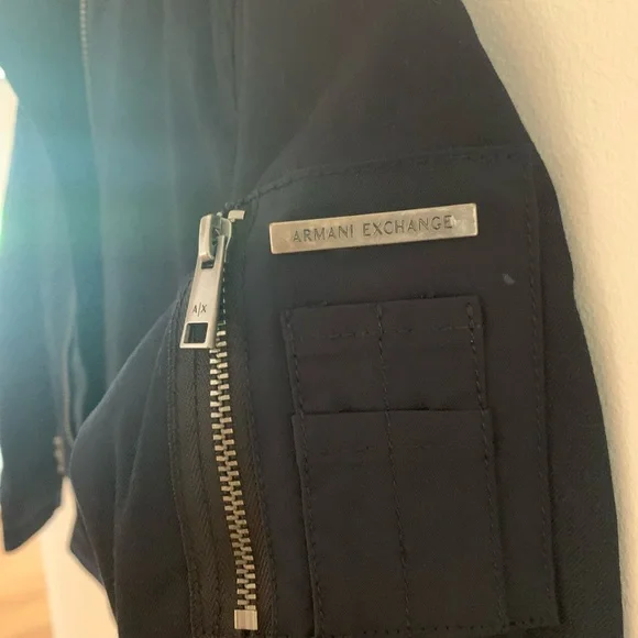 Armani Exchange boys navy bumper jacket,navy color size 8. - Picture 3 of 4